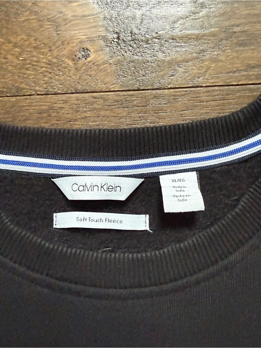 Calvin Klein Black Crewneck Sweatshirt with Embroidered Logo